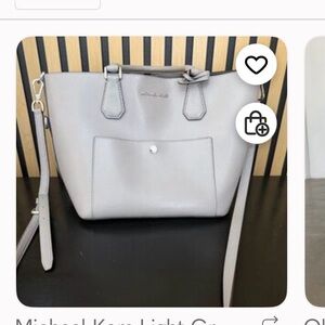 Michael Kors Light Gray Tote Bag